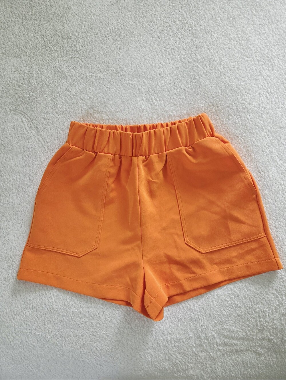 Pampas ✨️ High-Rise Orange Elastic-Waist Women’s Shorts Size S
